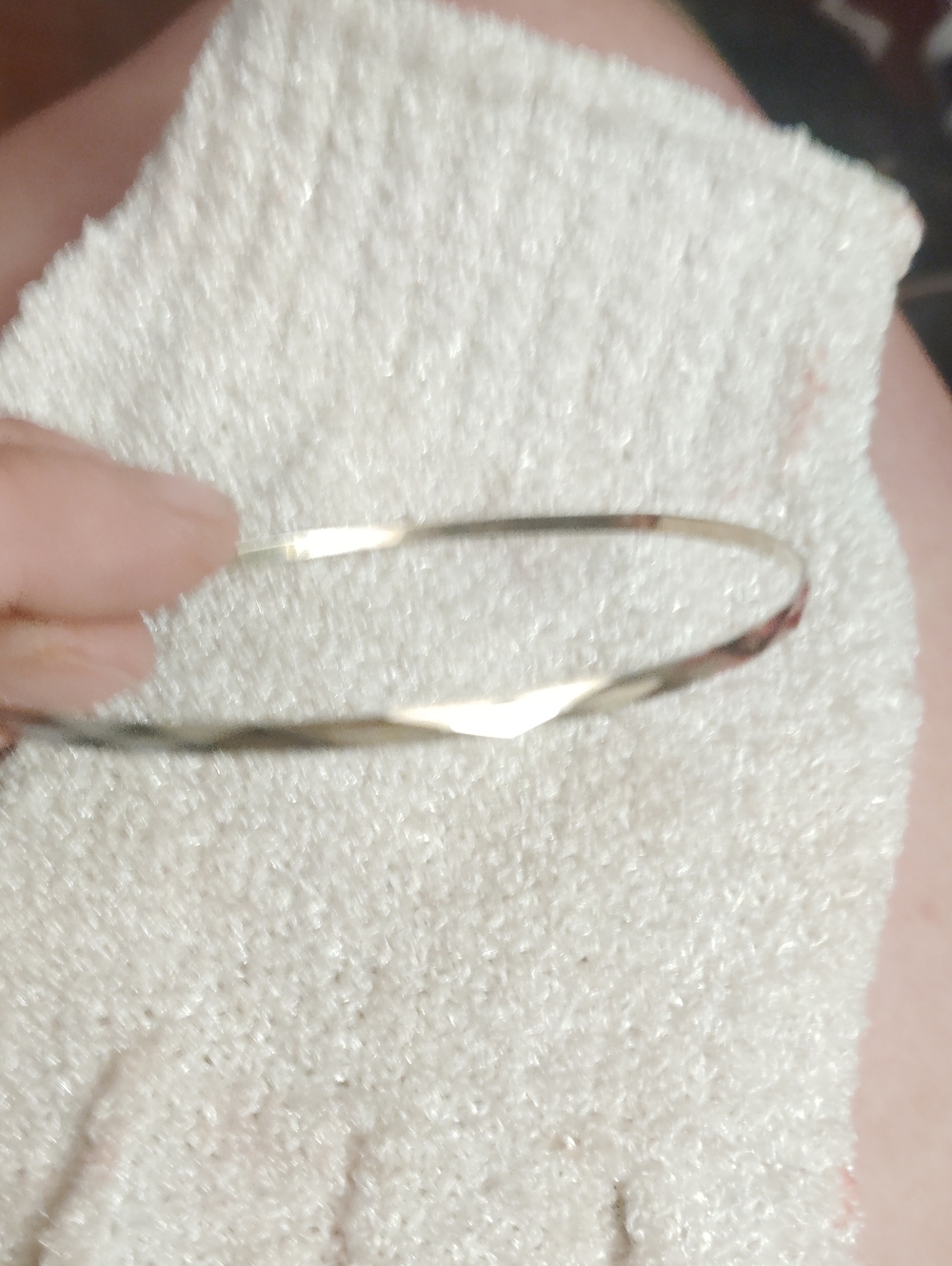 Elegant 14 K Gold Twisted Bangle Bracelet - Women Jewelry